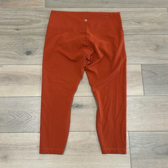 LULULEMON Aztec Brick Wunder Train High‎ Rise Active Workout Leggings Size 18 - Picture 3 of 12